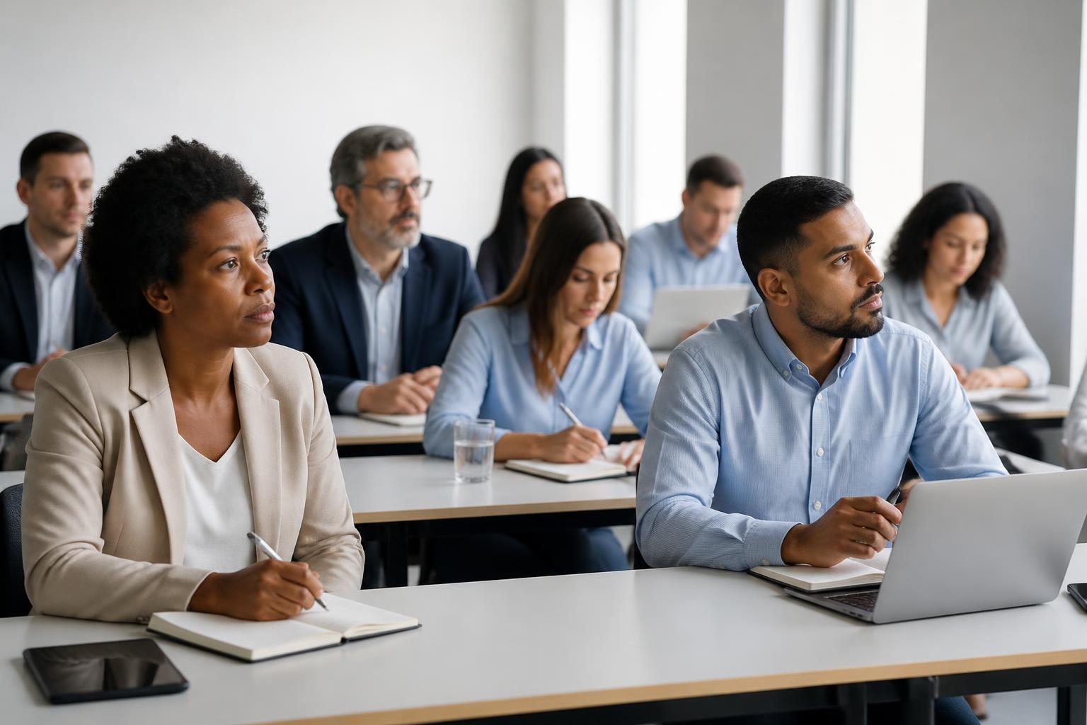 Servidores públicos assistindo a uma formação da 3R Capacita